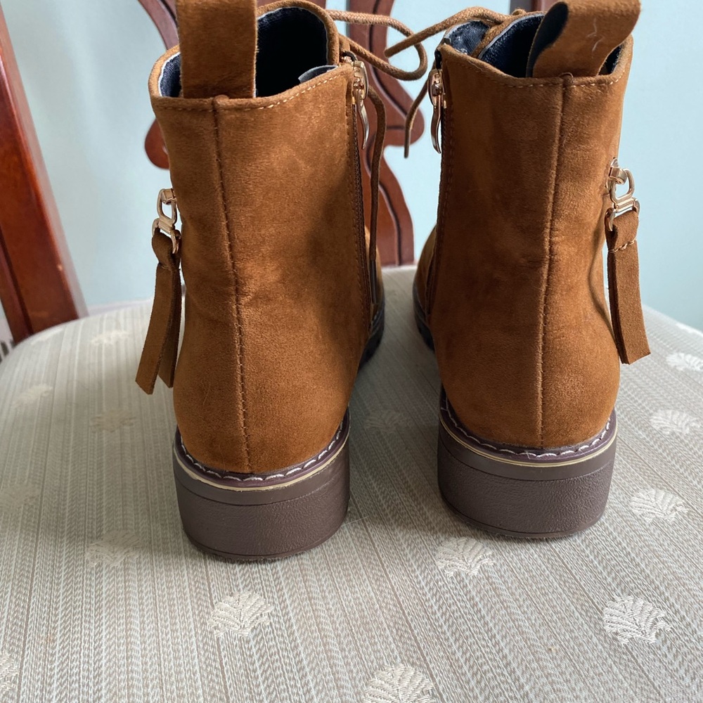 SHEIN EUC Brown Suede Ankle Boots - Picture 6 of 15